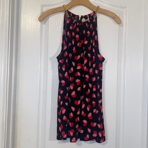 Michael Kors New Black Multi Top Size Large